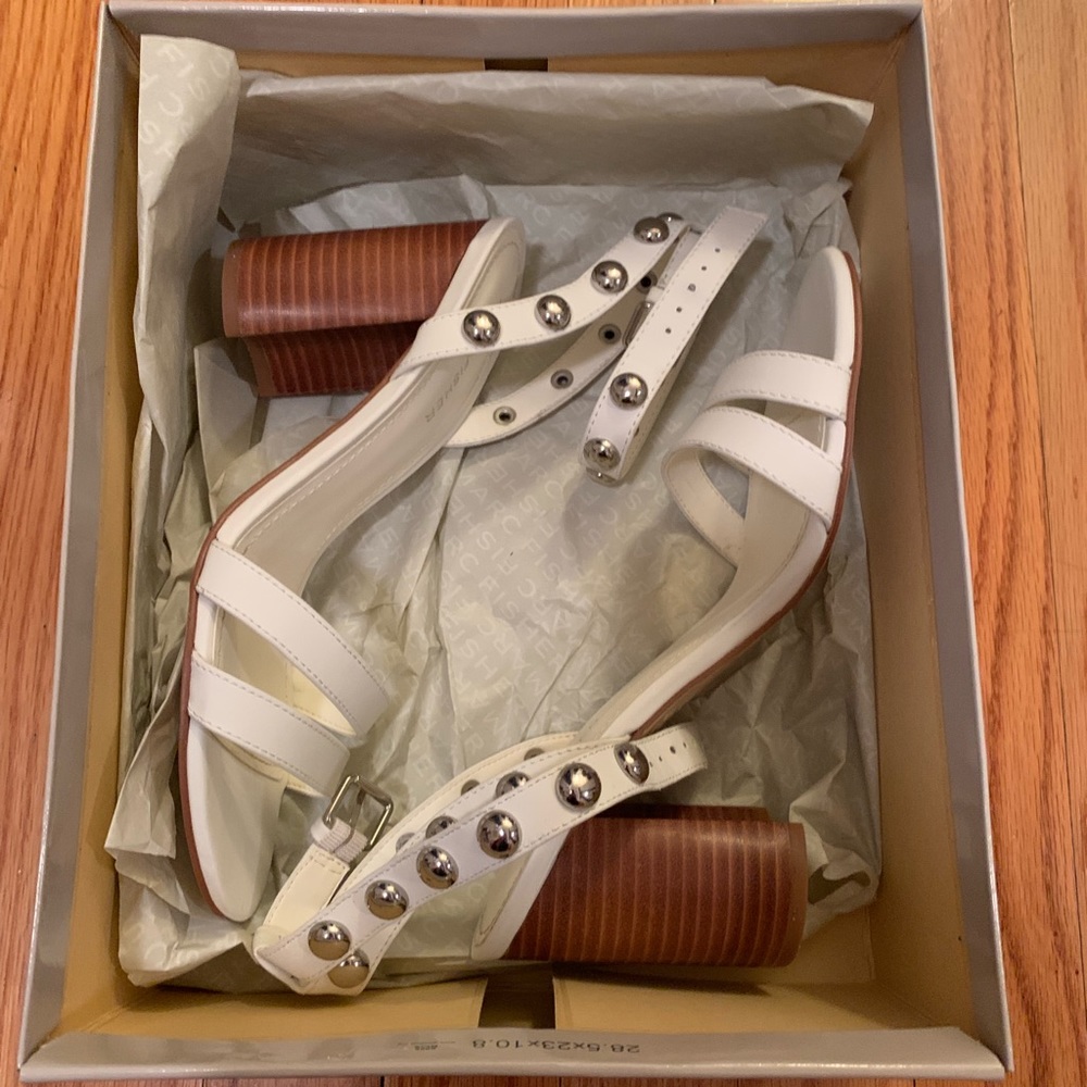 Marc Fisher Leather Block Heel Sandals